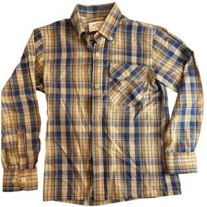 Vintage 1980 Brass Eagle Plaid Button Down Shirt Kids Size 10 Long Sleeve Button